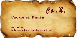 Csokonai Maxim névjegykártya